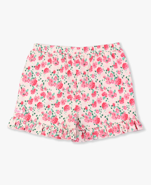 English Roses Ruffle Trim Knit Shorts