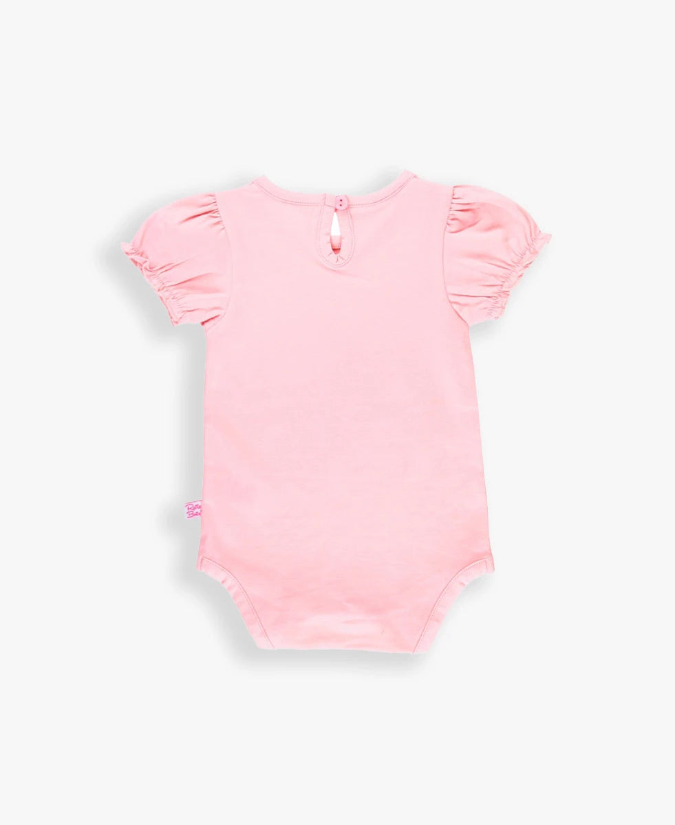 Ruffle Butts Puff Sleeve Knit Bodysuit