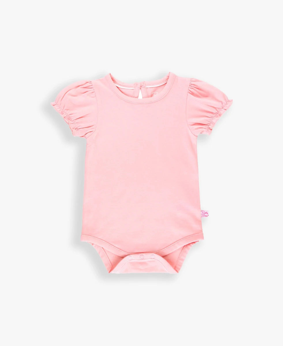 Ruffle Butts Puff Sleeve Knit Bodysuit