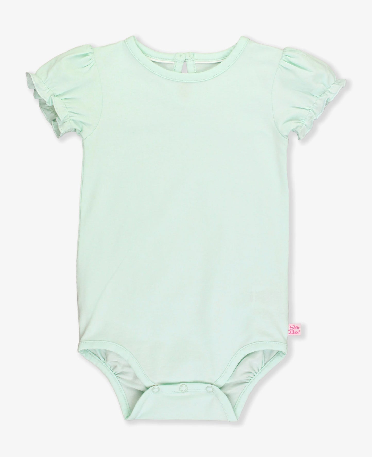 Ruffle Butts Puff Sleeve Knit Bodysuit