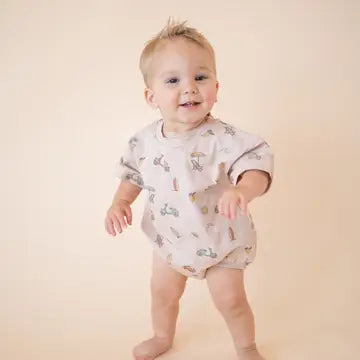 Infant Girls Organic Cotton Bubble Romper - Summer Vibes