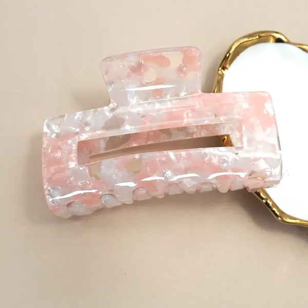 Marble Acetate Hair Claw Clip