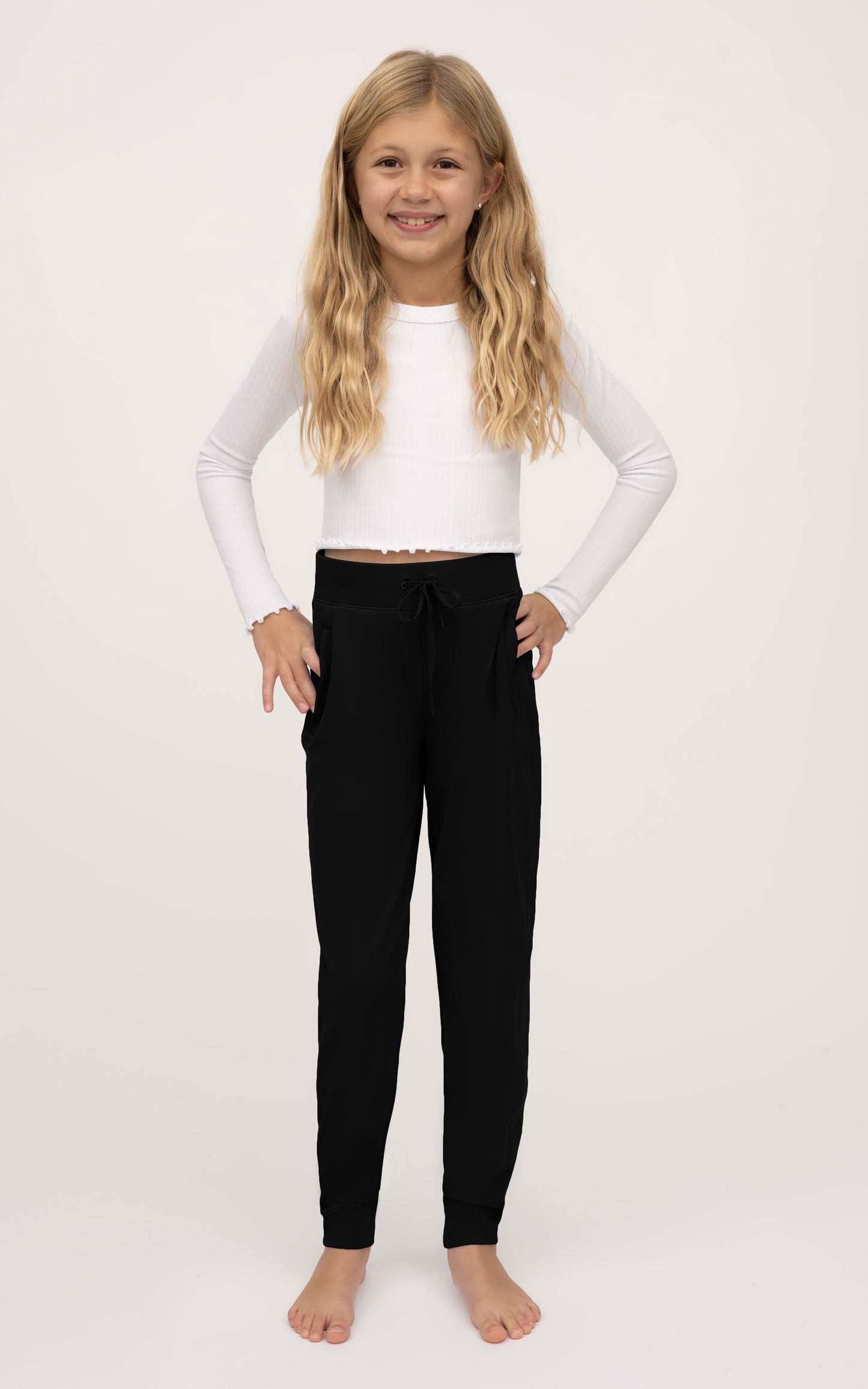 Youth Girls Drawstring Joggers With Pockets