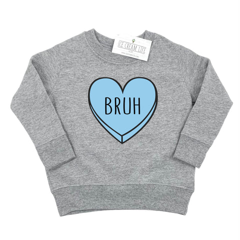 "Bruh" Valentine Graphic Sweatshirt