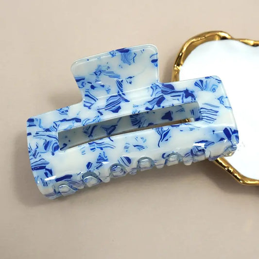 Marble Acetate Hair Claw Clip