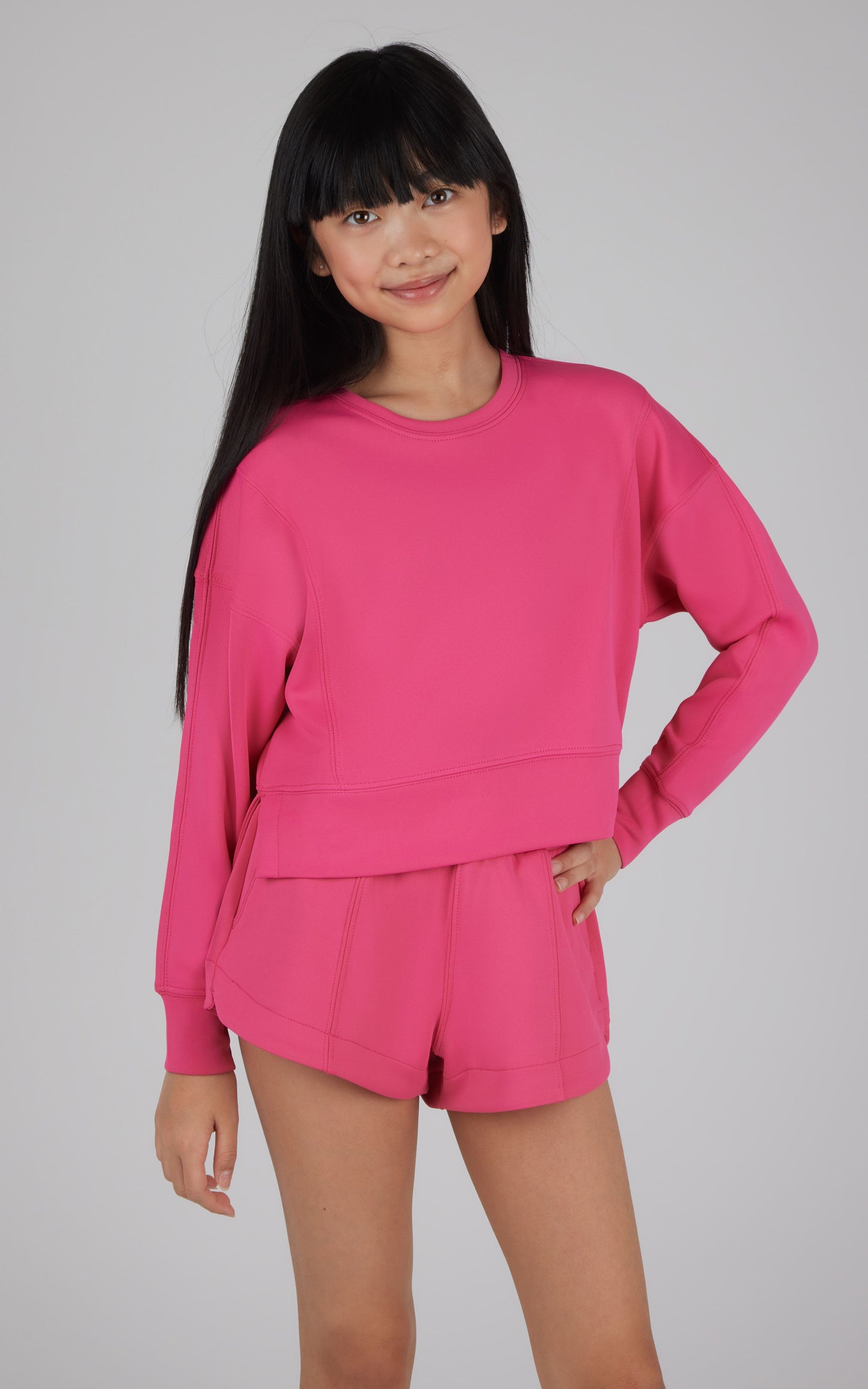 Youth Girls Scuba Pullover & Shorts Set