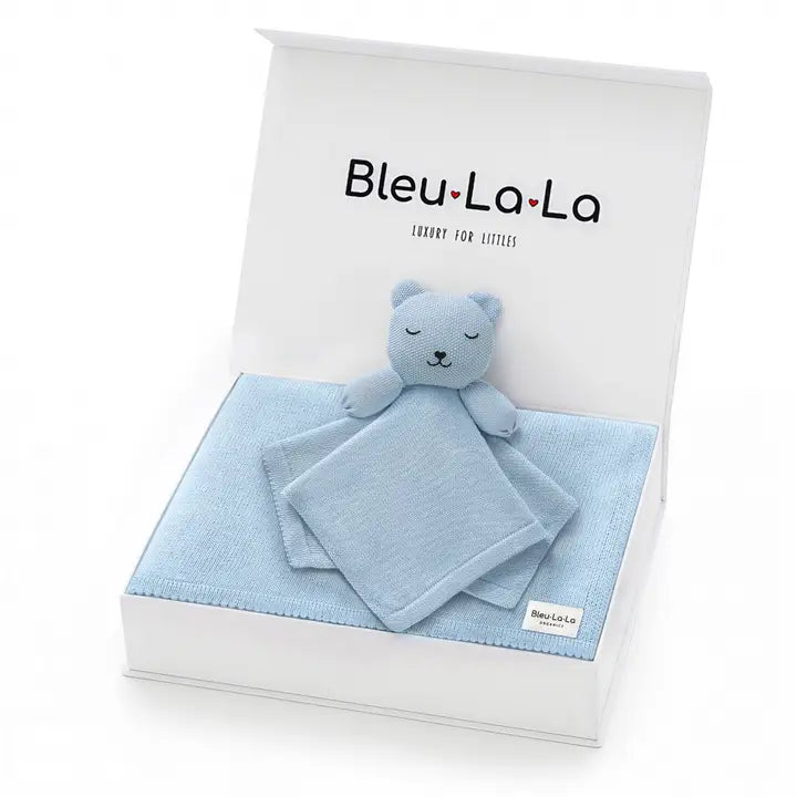 Organic Cotton Cozy Blanket + Lovey Gift Set