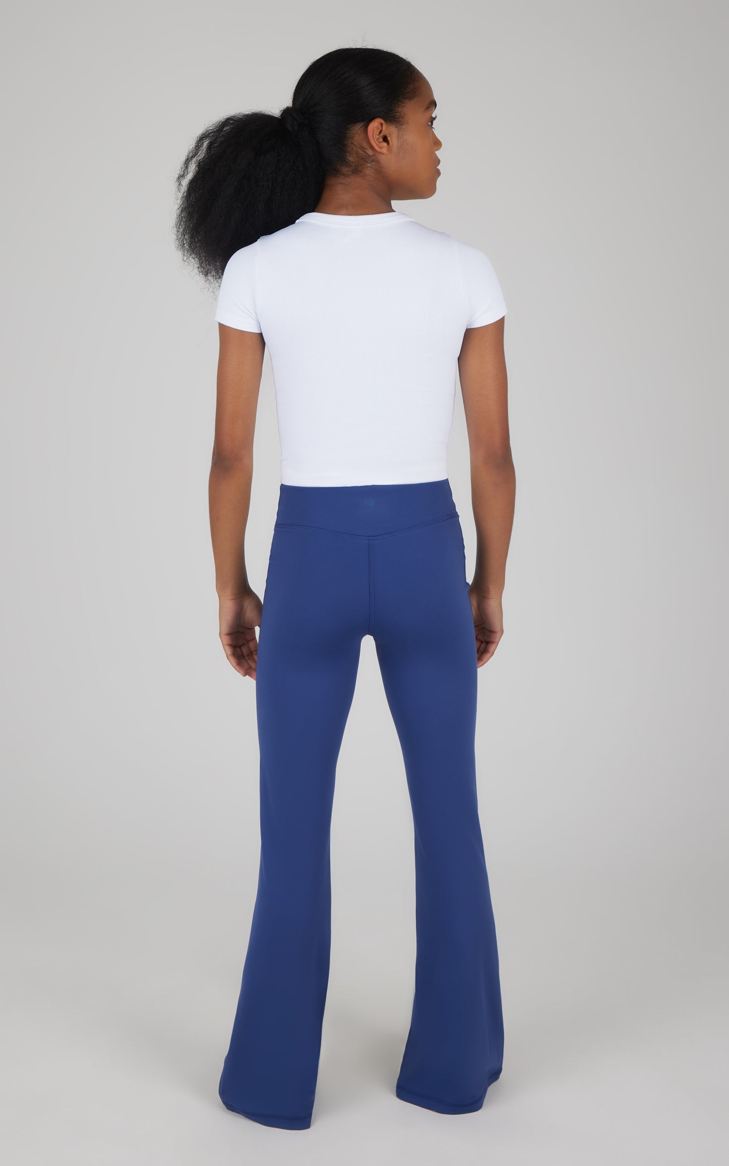 Youth Girls Lux Waist Ruched Flare Leggings