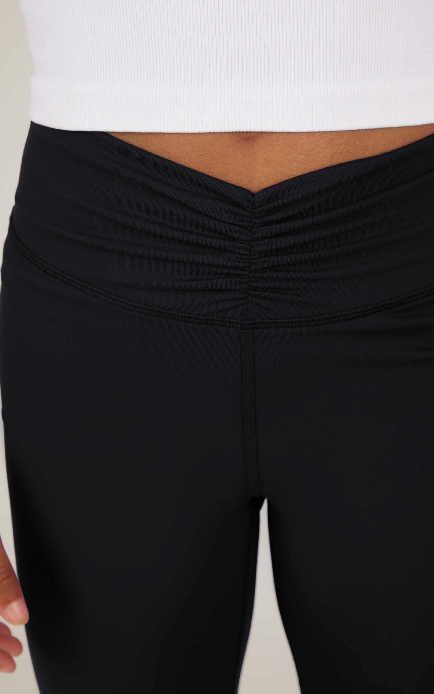 Youth Girls Lux Waist Ruched Flare Leggings