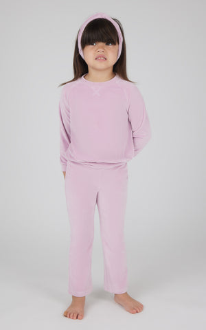 Toddler Girls Ribbed Pullover And Pant Set With Headband