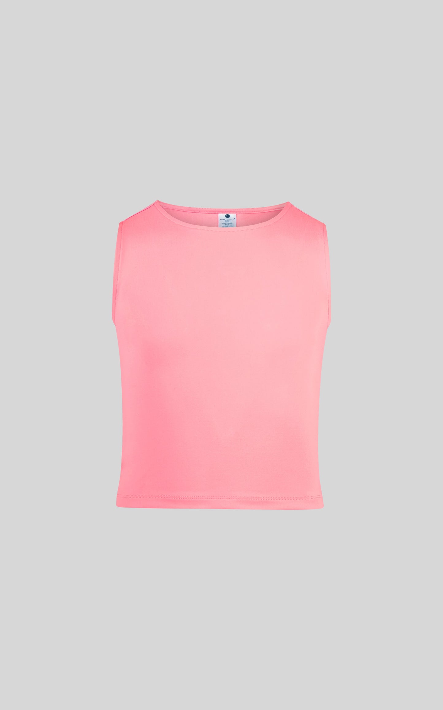 Youth Girls Basic Crew Neck Fitted Tank Top