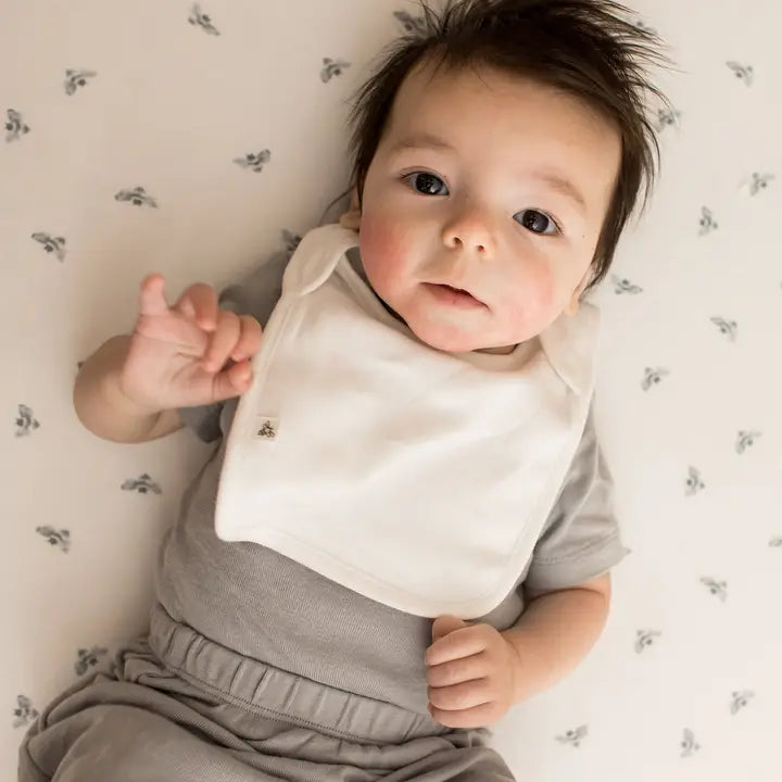 Set Of 5 Organic Cotton Lap Shoulder Baby Bibs - Hello Moon