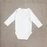 White Collar Baby Romper Long Sleeve
