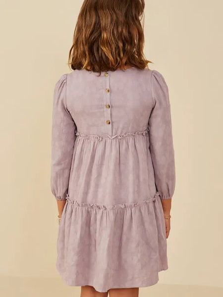Youth Girls Textured Ruffle Tiered Dress