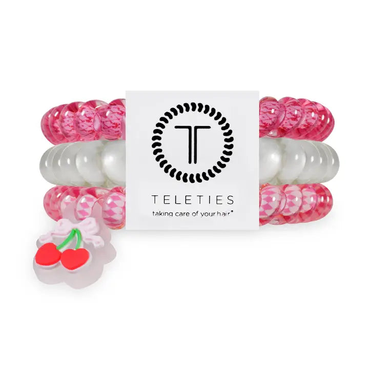Teleties Spiral Hair Coils (Small) - Cherry Bomb