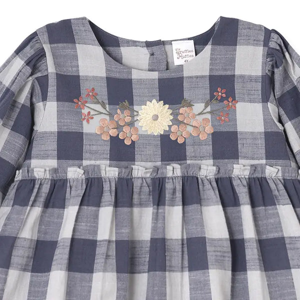 Infant Girls Gingham Embroidered Bodysuit