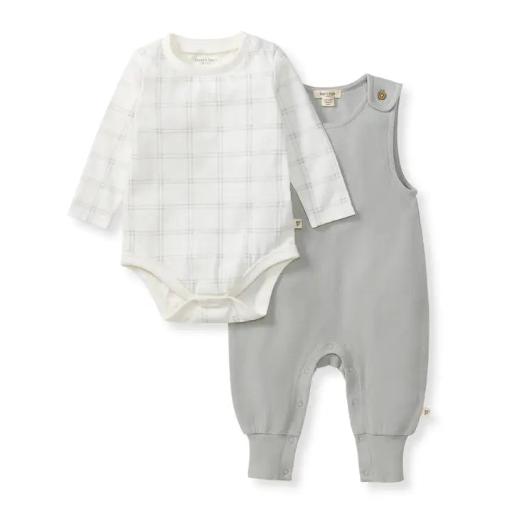 Infant Boys Plaid Jumpsuit & Bodysuit Set