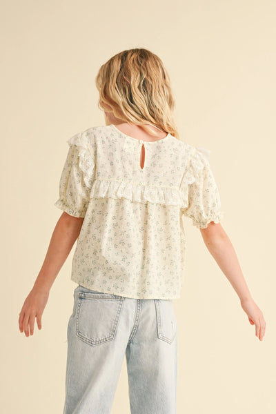 Youth Girls Floral Top