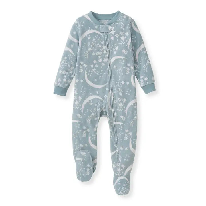 Infant Boys Celestial Moon Fleece Footie Pajamas