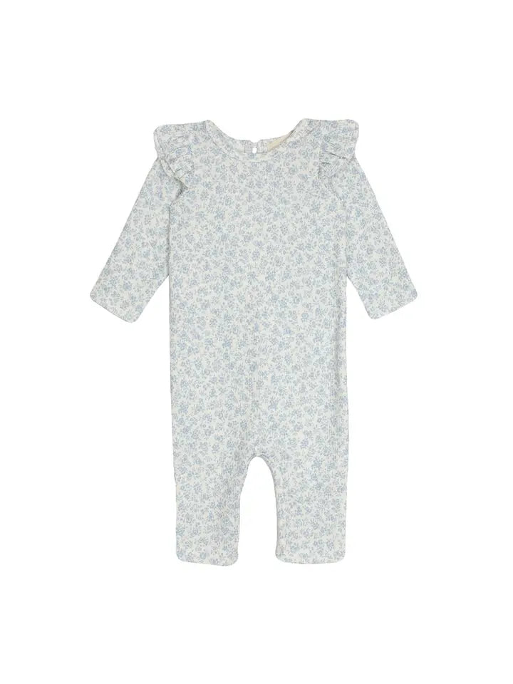 Infant Girls Blue Dainty Floral Romper