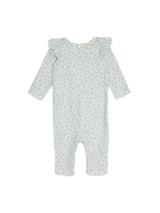 Infant Girls Blue Dainty Floral Romper