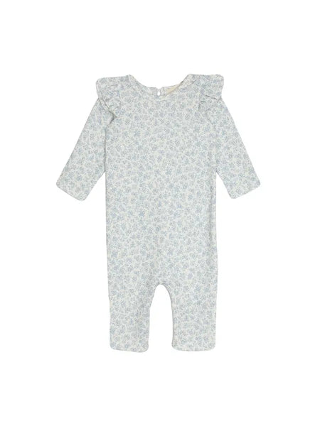 Infant Girls Blue Dainty Floral Romper