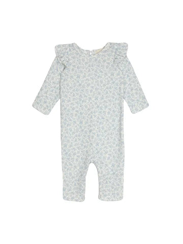 Infant Girls Blue Dainty Floral Romper