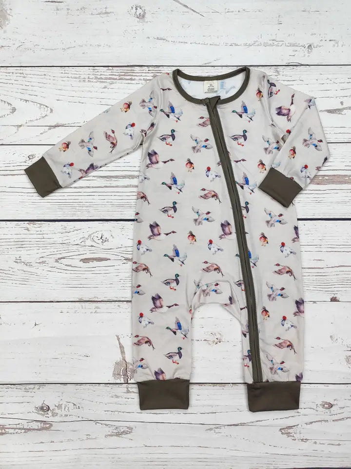 Baby Boy Duck Printed Zippy Sleeper