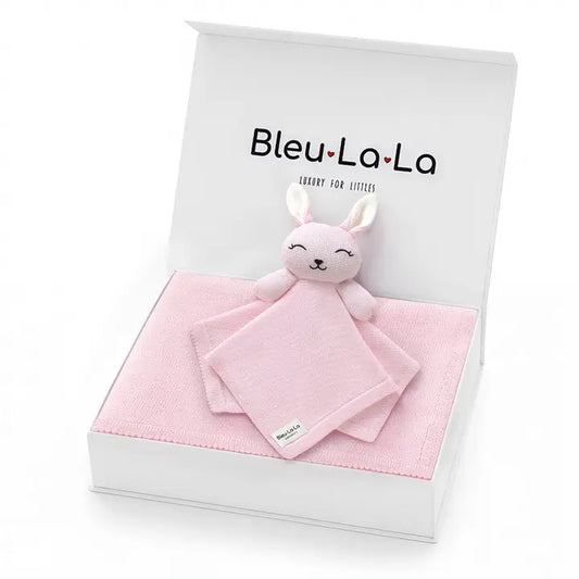 Organic Cotton Cozy Blanket + Lovey Gift Set