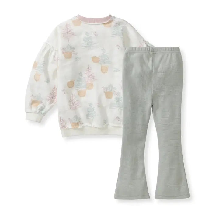 Infant & Toddler Girls Pine Farm Organic Sweatshirt & Leggings Set