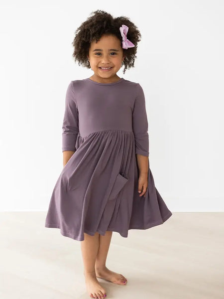 Toddler Girls Vintage Violet Pocket Twirl Dress