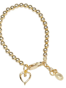 Girls 14K Gold-Plated Baby Bracelet W/Heart Kids Jewelry