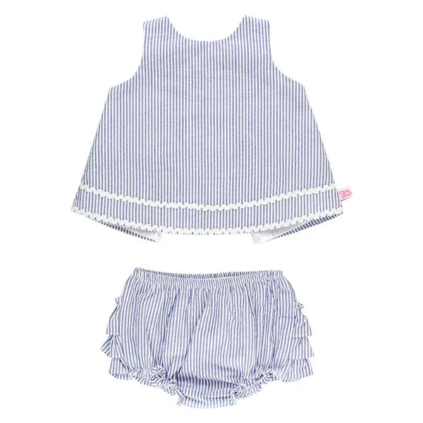 Baby Girls Blue Swing Top & Bloomer Set