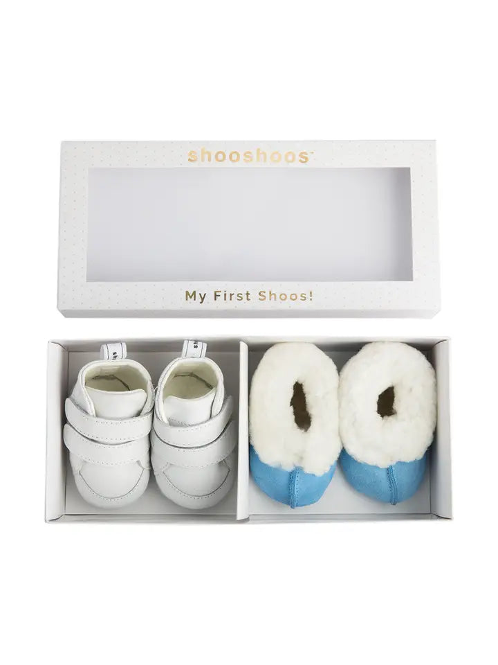 Baby's First Shoes Sneaker And Slipper Gift Set