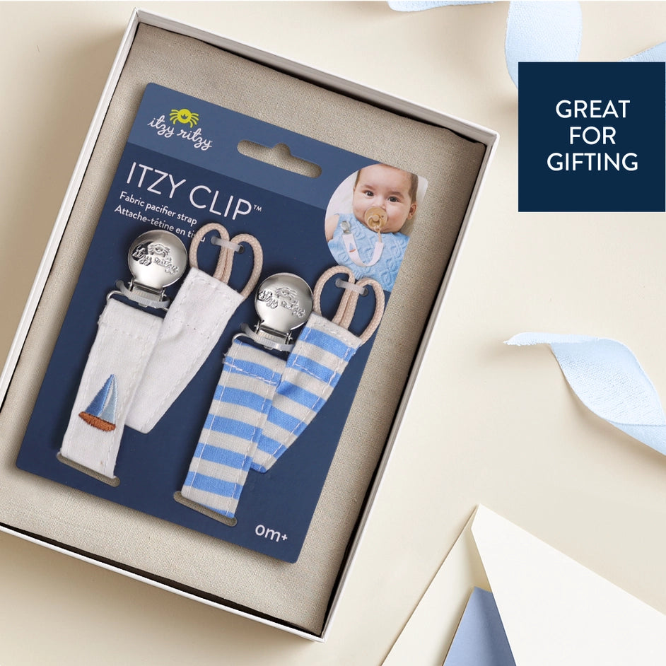 Itzy Ritzy Clip Fabric Pacifier Strap