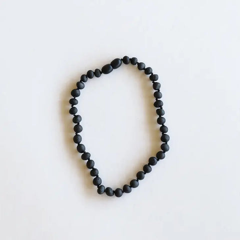 Raw Black Amber 11" Necklace