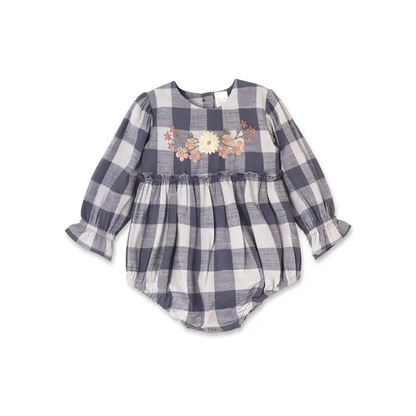 Infant Girls Gingham Embroidered Bodysuit