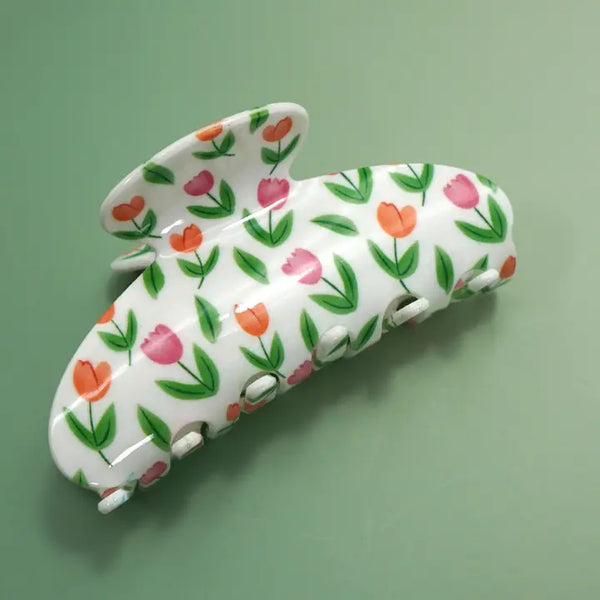 Floral Flower Hair Claw Clip