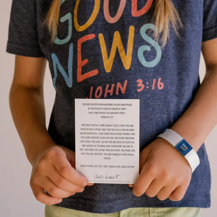 "In His Image" Kids Inspirational Wristband Bracelet