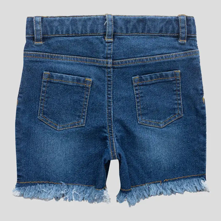 Infant Girls Denim Frayed Shorts
