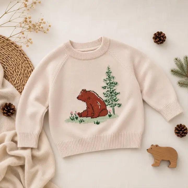 Baby/Toddler Boys Knit Bear Sweater