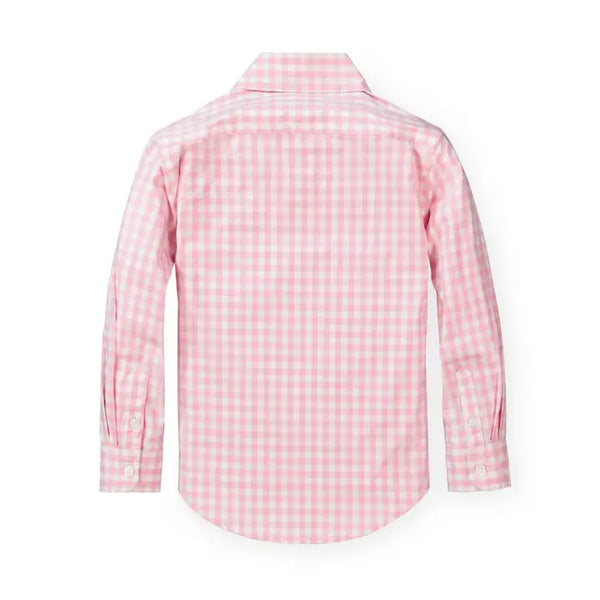 Boys Poplin Button Down Collared Long Sleeve Top