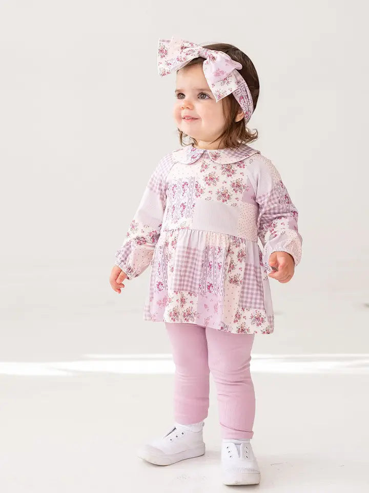 Infant & Toddler Floral and Gingham Two Piece Set
