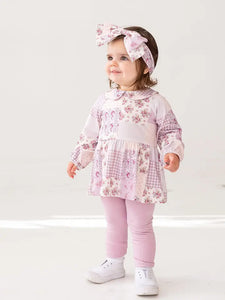 Infant & Toddler Floral and Gingham Two Piece Set