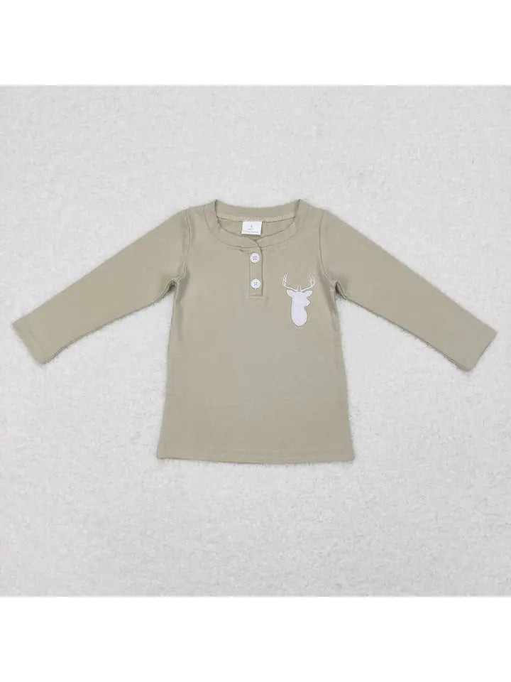 Mallard Duck & Deer Long Sleeve Top