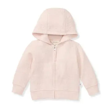 Infant Girls Pink Quilted Zip Up Cotton Jacket