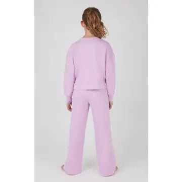 Girls Scuba Side Slit Pullover and Pant Set