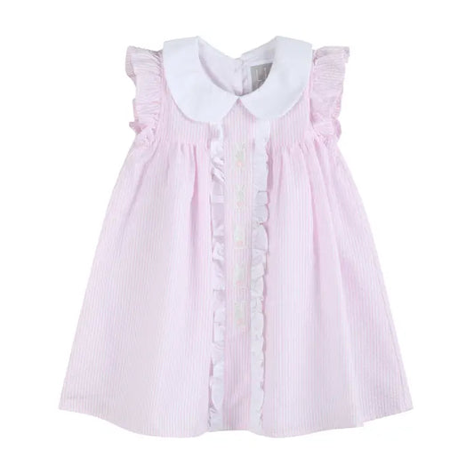 Baby & Toddler Girls Seersucker Bunny Ruffle Dress