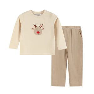 Toddler Reindeer Top and Bottoms Set