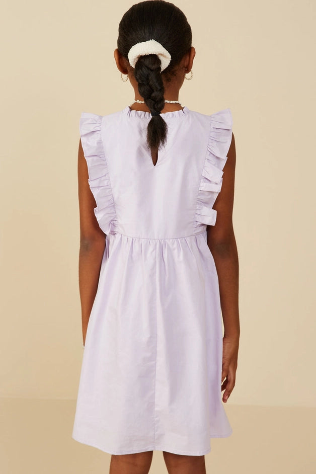 Youth Girls Ruffle Poplin Dress
